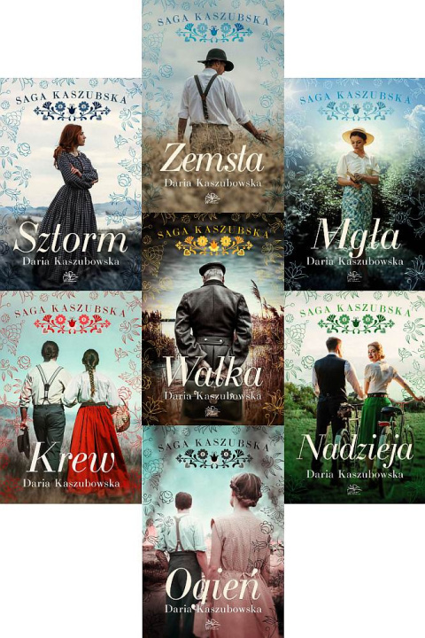 Kaszubowska Daria pakiet 7x Saga Kaszubska / Sztorm Zemsta Krew Walka Ogień Mgła Nadzieja Kaszubowska Daria pakiet 7x Saga Kaszubska / Sztorm Zemsta Krew Walka Ogień Mgła Nadzieja