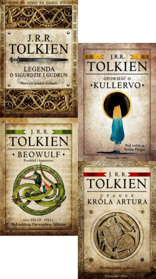 Tolkien pakiet 4 książek - Upadek Króla Artura Legenda o Sigurdzie Beowulf Opowieść Kullervo