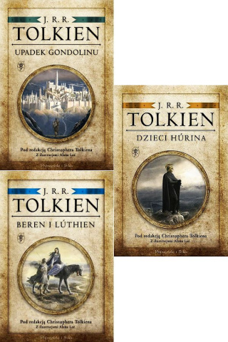 Tolkien pakiet 3x Śródziemie z Prószyńskiego / Upadek Gondolinu Dzieci Hurina Beren i Luthien